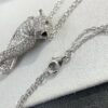 Paved Diamond Panther Necklace (Paired with Double Chain, 45cm in Length)