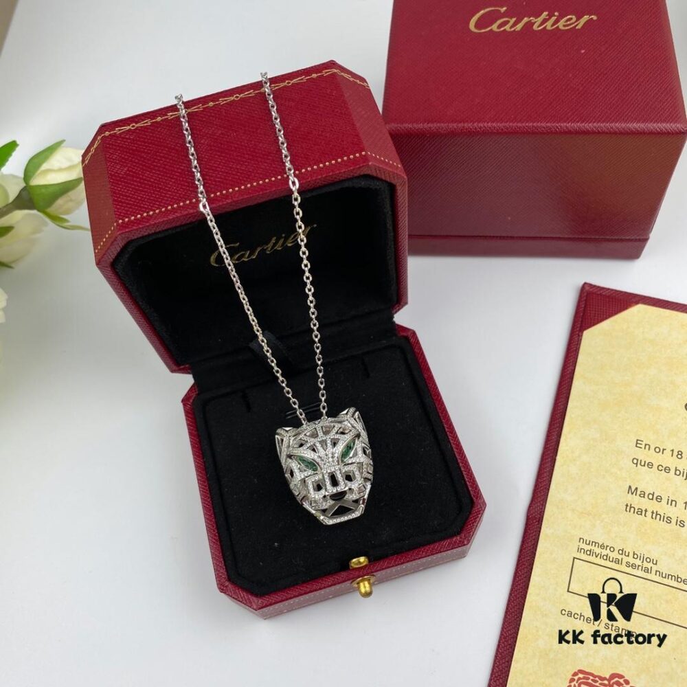 Awesome Leopard Pendant Necklace! Unisex 925 Sterling Silver Leopard Couple Pendant, Crafted with 18K Gold Plating