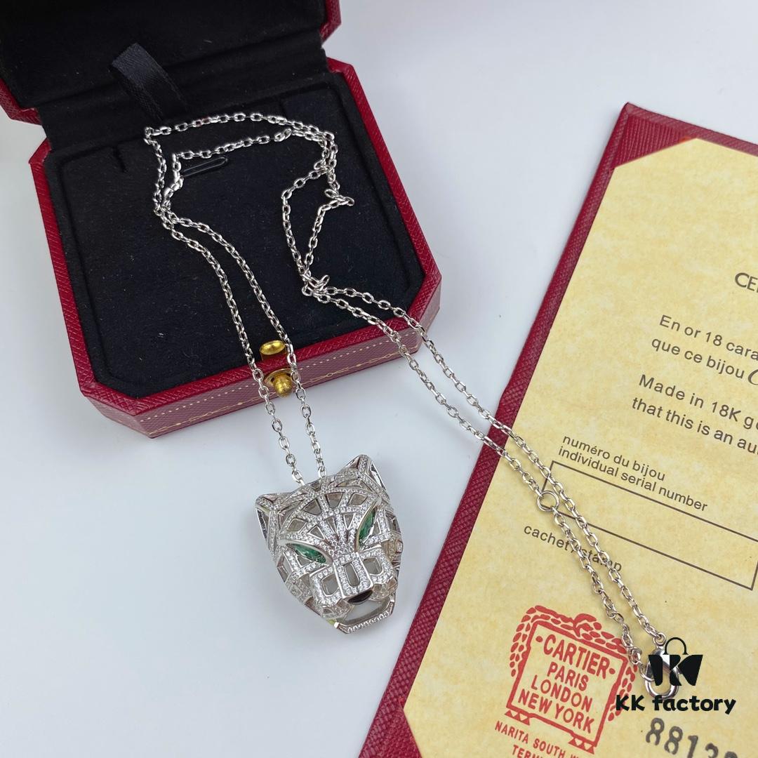 Awesome Leopard Pendant Necklace! Unisex 925 Sterling Silver Leopard Couple Pendant, Crafted with 18K Gold Plating