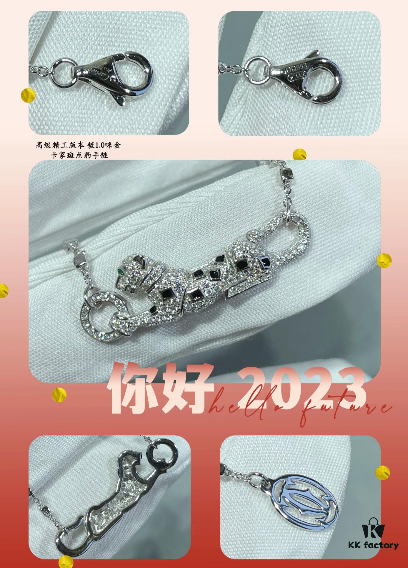 CNC Cartier Panther Bracelet, Extra Thick and Imposing Panther Design, Each Piece Exquisitely Hand-Carved by Master Craftsmen to Deliver a Perfect, High-End Result – Truly an Irresistible Item!