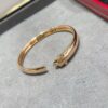 CNC Cartier Slim Smooth Panther Bracelet, Extra Thick and Bold Design, Unisex Couple's Style, Electroplated 18K Micro Gold