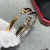 CNC Cartier Slim Smooth Panther Bracelet, Extra Thick and Bold Design, Unisex Couple's Style, Electroplated 18K Micro Gold