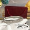 Cartier Love Bracelet Wide Version, CNC 5-Axis Precision Carved, Solid V Gold Plated, Timeless Classic Design