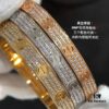 Cartier Love Bracelet Wide Version, CNC 5-Axis Precision Carved, Solid V Gold Plated, Timeless Classic Design