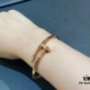 V Gold Plated 1.0mm Gold 1DB Original Print CNC Version Cartier Thick-Style Diamond-Studded Nail Bangle