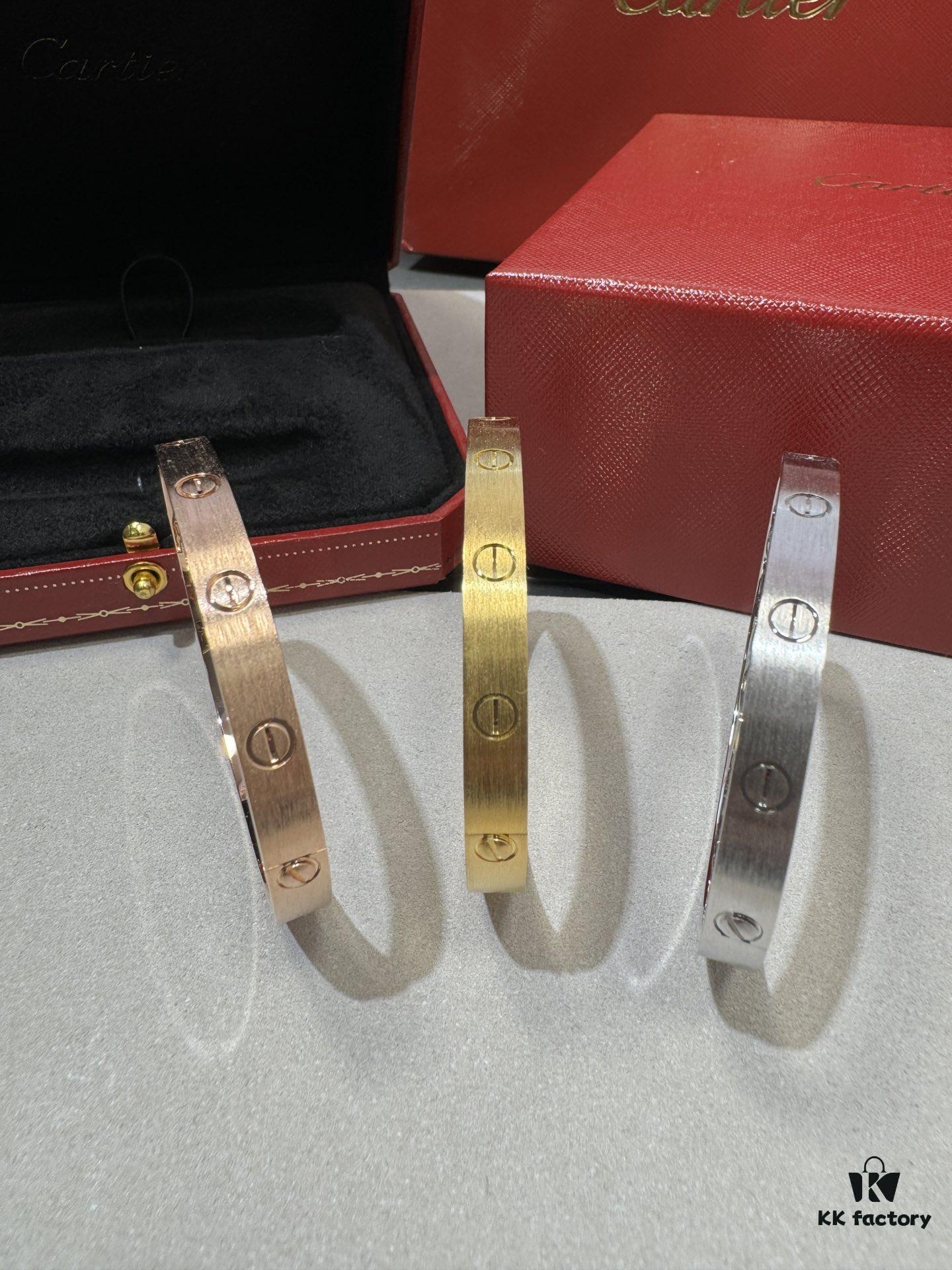 Cartier New Arrival | Love Matte Brushed Bracelet Compared with Polished Version