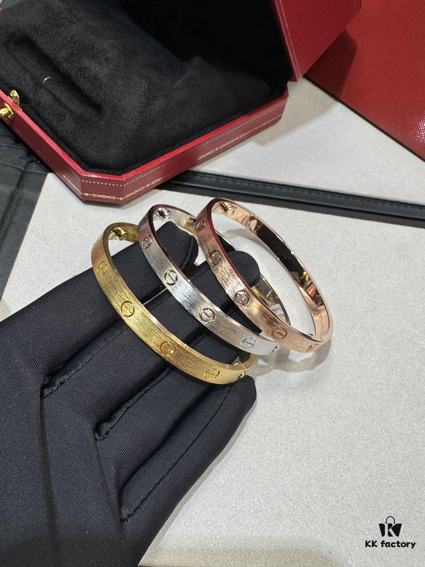 Cartier New Arrival | Love Matte Brushed Bracelet Compared with Polished Version