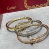 V Gold Plated 1.0mm Gold 1DB Original Print CNC Version Cartier Thick-Style Diamond-Studded Nail Bangle