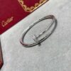 V Gold Plated 1.0mm Gold 1DB Original Print CNC Version Cartier Thick-Style Diamond-Studded Nail Bangle
