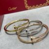 V Gold Plated 1.0mm Gold DB Original Engraving CNC Version Cartier Polished Nail Bracelet 😘😘😘💗🎁 💎Cartier Juste un Clou Nail Bracelet Classic Design Available in Three Colors Perfect Gift for Couples (Let's Nail It Together)