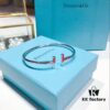 Tiffany No-Diamond Double T Memory Bracelet, Cabinet Quality, ZP Mold Making, CNC Logo Engraving, 925 Pure Silver Material, Two Colors Available