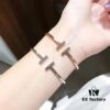 Tiffany No-Diamond Double T Memory Bracelet, Cabinet Quality, ZP Mold Making, CNC Logo Engraving, 925 Pure Silver Material, Two Colors Available