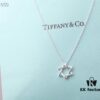 Tiffany & Co. Six-Pointed Star Necklace, High-End S925 Sterling Silver, Star of David Pendant Necklace