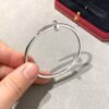 Cartier Juste un Clou Nail Bracelet, Non-Diamond CNC Version, White Gold Color