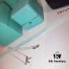 Original Design Counter Small Smooth Bow Necklace ✨Tiffany & Co. Official Website ✨✨ German Imported 925 Sterling Silver Vacuum Plated with Pt950 Platinum, Comparable to Counter Quality