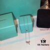 Original Design Counter Small Smooth Bow Necklace ✨Tiffany & Co. Official Website ✨✨ German Imported 925 Sterling Silver Vacuum Plated with Pt950 Platinum, Comparable to Counter Quality