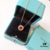 Tiffany & Co. 2020 Chinese New Year Limited Edition Exclusive Counter Limited Circle Double T Red Carnelian Necklace