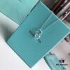 Tiffany & Co. T1837 Double Ring Necklace with Toggle Closure, Fashionable Silver Pendant Inspired by the Brand's Founding Year