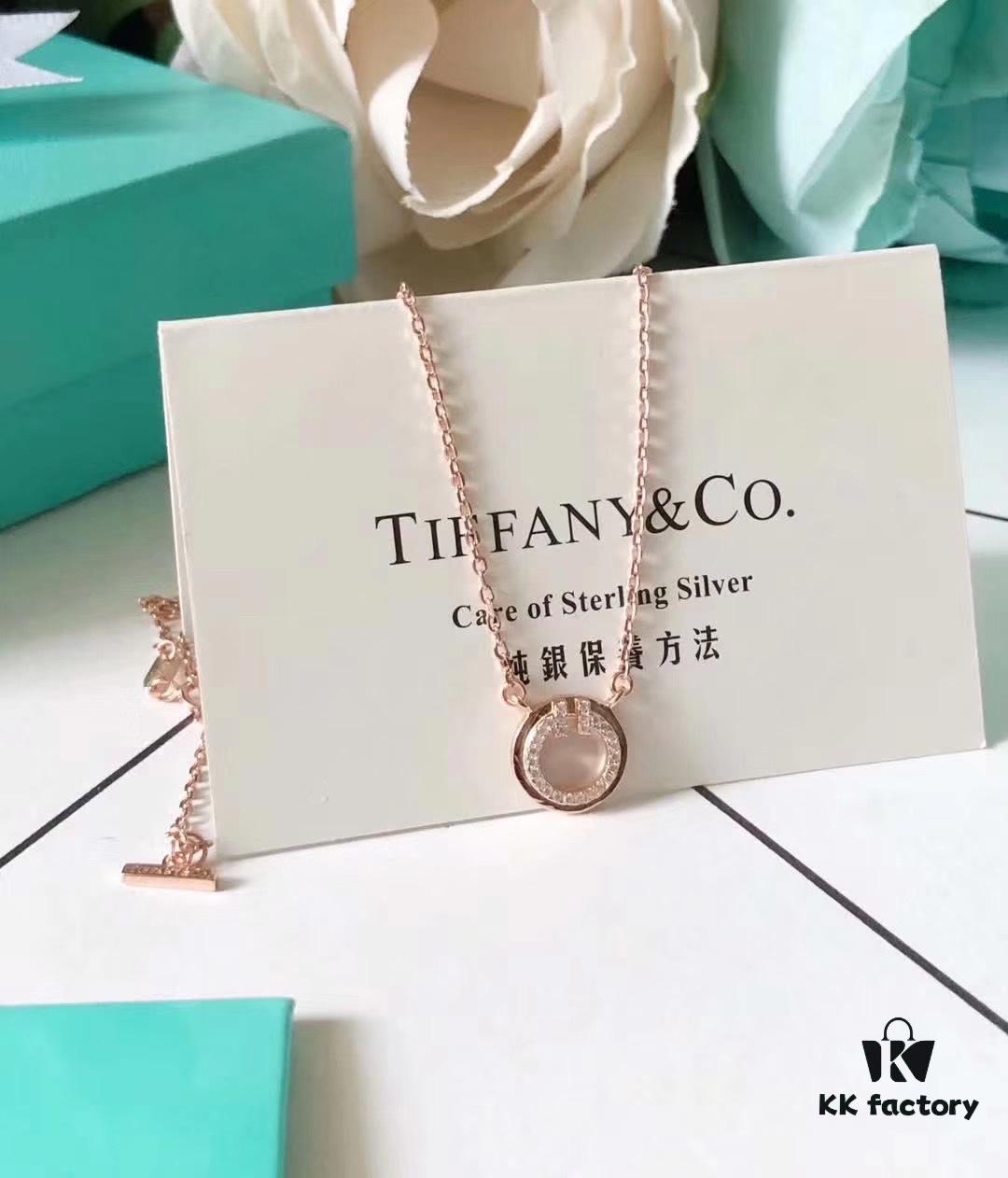 Tiffany T Two Small Hoop Necklace with Red Agate, Turquoise, and Mother-of-Pearl – Limited Edition for Chinese New Year, Global Launch in China