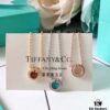 Tiffany T Two Small Hoop Necklace with Red Agate, Turquoise, and Mother-of-Pearl – Limited Edition for Chinese New Year, Global Launch in China