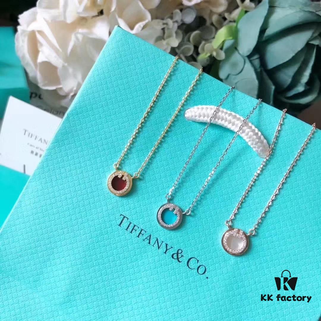 Tiffany T Two Small Hoop Necklace with Red Agate, Turquoise, and Mother-of-Pearl – Limited Edition for Chinese New Year, Global Launch in China