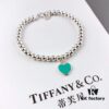 Tiffany & Co. Classic Heart Beaded Bracelet, Simple and Timeless Design, Iconic Signature Tiffany Style, Versatile Match, 925 Sterling Silver Material, Imported Lobster Clasp, Double Chain Structure Distinguishing from Ordinary Market Versions, Complete with Original Retail Packaging