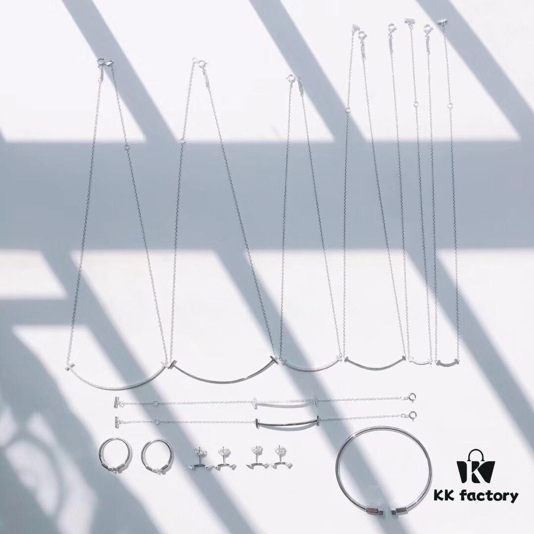 Tiffany & Co. Smile Necklace Collar Chain, Large, Medium, Small Sizes, Same Style as Lin Xinru and Tang Jing's Smile Bracelet, Earrings, Bangle, Ring - Valentine's Day Gift