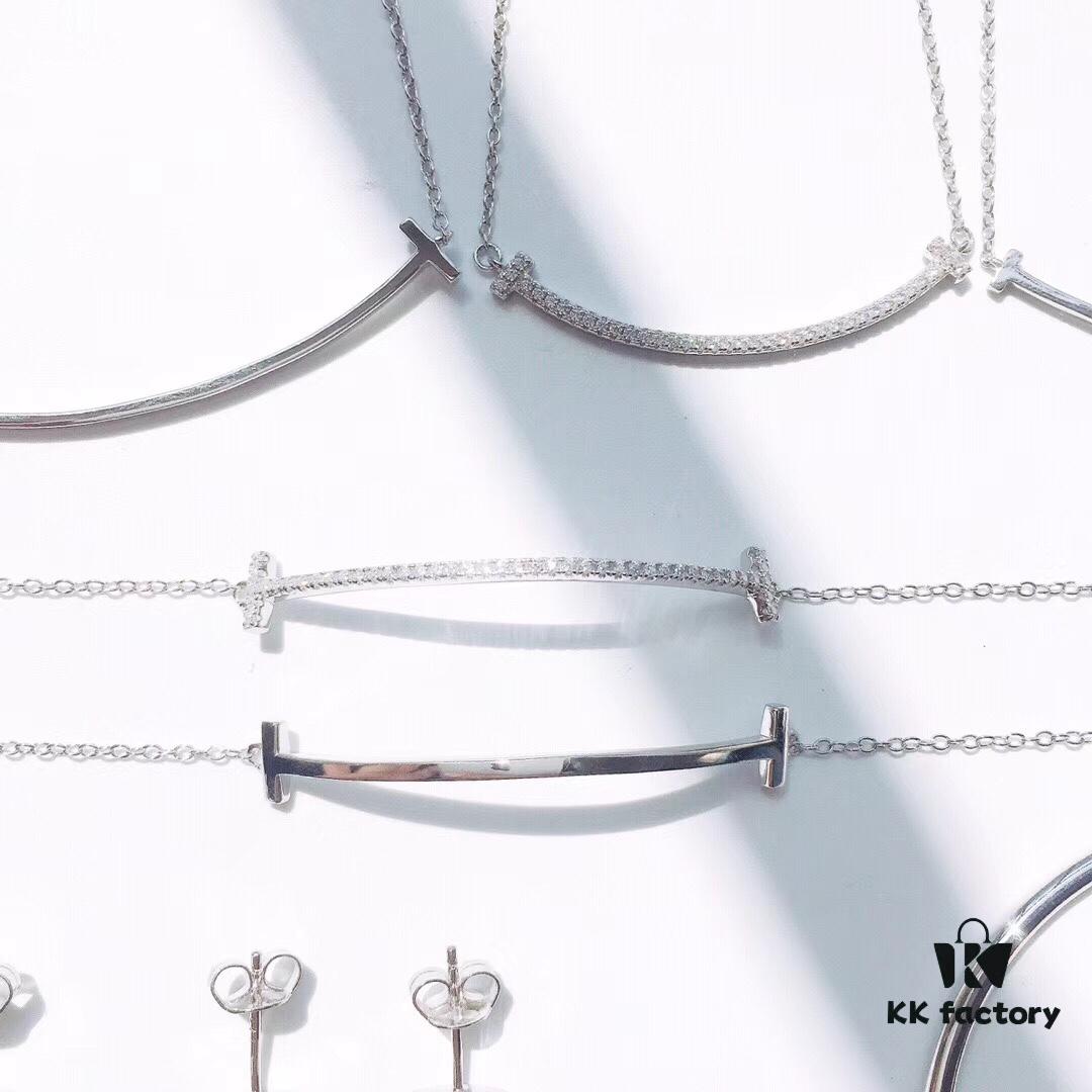 Tiffany & Co. Smile Necklace Collar Chain, Large, Medium, Small Sizes, Same Style as Lin Xinru and Tang Jing's Smile Bracelet, Earrings, Bangle, Ring - Valentine's Day Gift