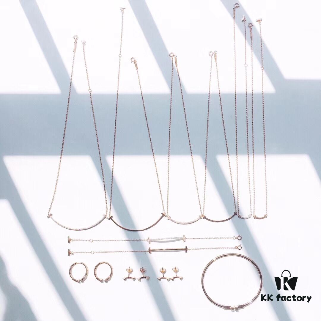 Tiffany & Co. Smile Necklace Collar Chain, Large, Medium, Small Sizes, Same Style as Lin Xinru and Tang Jing's Smile Bracelet, Earrings, Bangle, Ring - Valentine's Day Gift