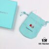 925 Sterling Silver Double Heart Enamel Pendant Necklace in Blue, Pink, Red - Christmas Gift, Popular Tiffany-Style Design