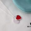 Tiffany & Co. New Year Red Heart Bracelet and Necklace, Pure Silver Craftsmanship with New Technology, Premium Quality – Real Item Exceptionally Beautiful! Bracelet Interior Made with Pure Silver Wire, 4mm S925 Sterling Silver Beads, Authenticity Guaranteed