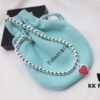 Tiffany & Co. New Year Red Heart Bracelet and Necklace, Pure Silver Craftsmanship with New Technology, Premium Quality – Real Item Exceptionally Beautiful! Bracelet Interior Made with Pure Silver Wire, 4mm S925 Sterling Silver Beads, Authenticity Guaranteed