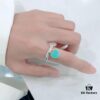 Tiffany & Co. Classic Enamel Green Heart Accent Ring 💍