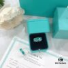 Tiffany & Co. Classic Enamel Green Heart Ring in 925 Sterling Silver