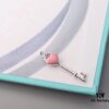 Tiffany Blue Heart Key Enamel Necklace