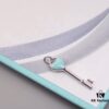 Tiffany Blue Heart Key Enamel Necklace