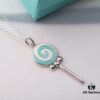 925 Sterling Silver Tiffany Lollipop Pendant, Minimalist Design Resonating with the Essence of Love