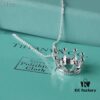 Tiffany & Co. Classic Crown Necklace, Simple and Timeless Design, Authentic Style, Versatile Match, Made from S925 Sterling Silver