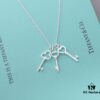 925 Sterling Silver Tiff Unlocks Infinite Possibilities - Three Small Keys Combined Slot Machine Heart ❤ Classic Tiffany Key Necklace