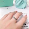 Tiffany Couple Ring 💍 T Classic 1837 Diamond 💎 Minimalist Luxury Style, High-End Custom Original 925 Sterling Silver Inlaid Ring, Authentic Counter Design, Size 6–8, Available as Couple Set!