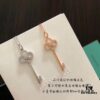 Tiffany Heart Crown Key Original Necklace, Solid Back with Highest-Grade Imported High-Carbon Diamonds, Imported 925 Sterling Silver Plated with 18K Gold, Same Necklace Worn by Yang Mi, Available in Rose Gold and Platinum