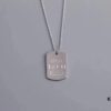 Tiffany 1837 Square Pendant Necklace CNC High Version High-Definition Engraving Premium Quality - Pendant Size: Large, Small