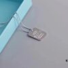 Tiffany 1837 Square Pendant Necklace CNC High Version High-Definition Engraving Premium Quality - Pendant Size: Large, Small