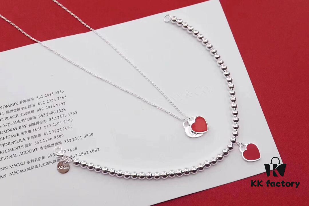 Popular Tiffany-style Princess Dream Bracelet & Necklace Set - Silver Craft with High-definition Copper Lettering, Lin Yun Same Style