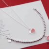 Popular Tiffany-style Princess Dream Bracelet & Necklace Set - Silver Craft with High-definition Copper Lettering, Lin Yun Same Style