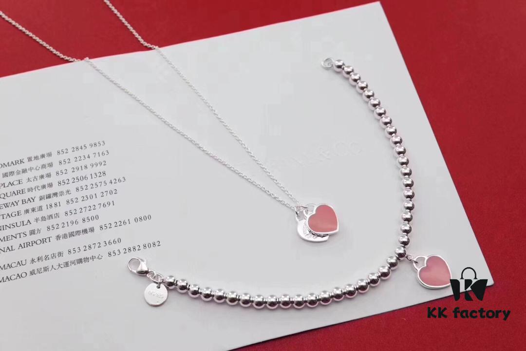 Popular Tiffany-style Princess Dream Bracelet & Necklace Set - Silver Craft with High-definition Copper Lettering, Lin Yun Same Style
