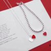 Popular Tiffany-style Princess Dream Bracelet & Necklace Set - Silver Craft with High-definition Copper Lettering, Lin Yun Same Style