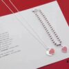 Popular Tiffany-style Princess Dream Bracelet & Necklace Set - Silver Craft with High-definition Copper Lettering, Lin Yun Same Style
