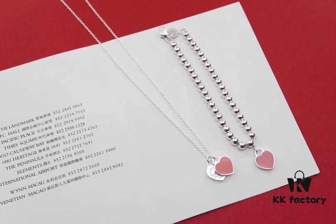 Popular Tiffany-style Princess Dream Bracelet & Necklace Set - Silver Craft with High-definition Copper Lettering, Lin Yun Same Style