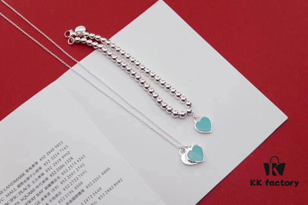 Popular Tiffany-style Princess Dream Bracelet & Necklace Set - Silver Craft with High-definition Copper Lettering, Lin Yun Same Style